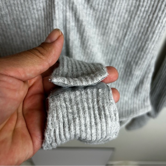 Intimately Free People long sleeve soft ribbed Heather gray bodysuit size: S - Picture 9 of 11